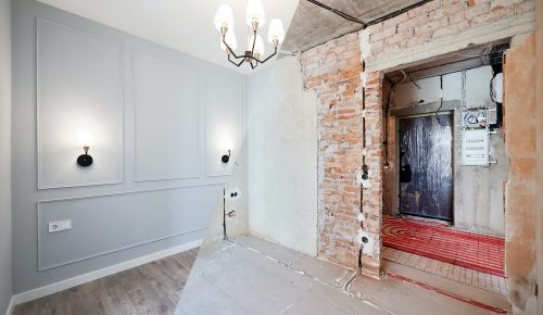 Comparison of bedroom before and after renovation.